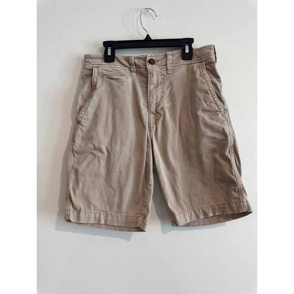 American Eagle Extreme Flex Chino classic Shorts Mens 28 Tan Khaki Stretch